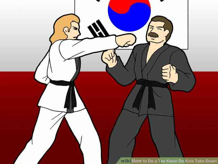 Image intitulée Faire un Tae Kwon Do Coup de Prendre vers le Bas de l